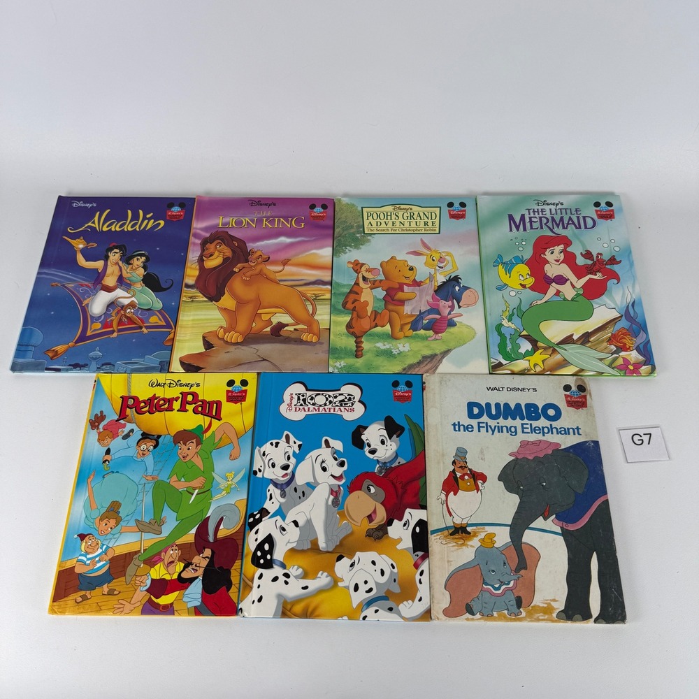 Vintage Disney Grolier Book Club Hardcover Lot of 7 Dumbo Lion King 70s-00s - Picture 11 of 11
